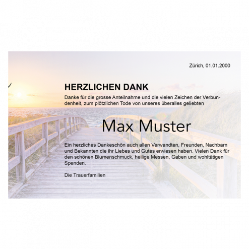 Danksagungskarte Brücke