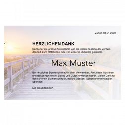 Danksagungskarte Brücke