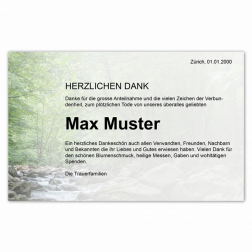 Danksagungskarte Waldbach